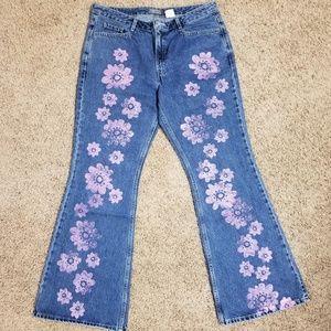 Floral Silvertab Jeans.  **RARE**